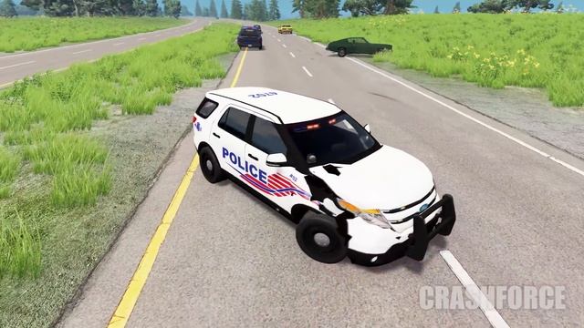 Highway Police Chases #5 - BeamNG Drive (4K)