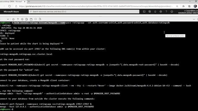 Step 3 – How to deploy MongoDB to the Azure Kubernetes Service AKS cluster using Helm смотреть онлайн