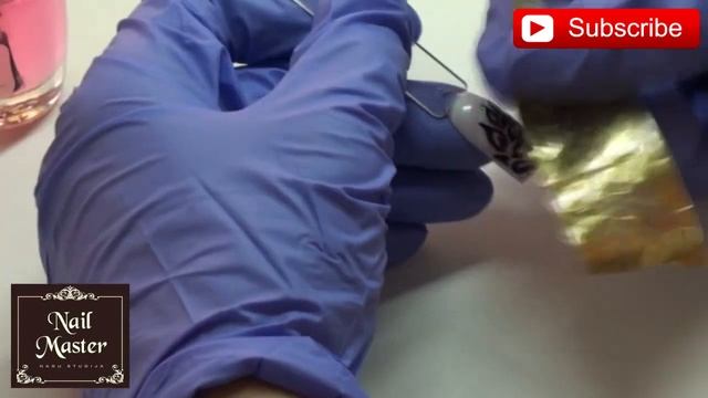 Very Easy Gold Foil Nail Art Tutorial - Очень красивый и простой дизайн с золотой фольгой