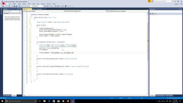 Copy File With Progressbar in C# смотреть онлайн