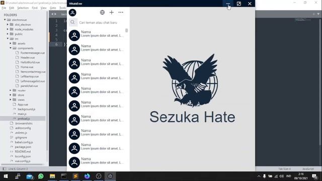 Electron Js - Frameles dengan template Whatsapp clone смотреть онлайн
