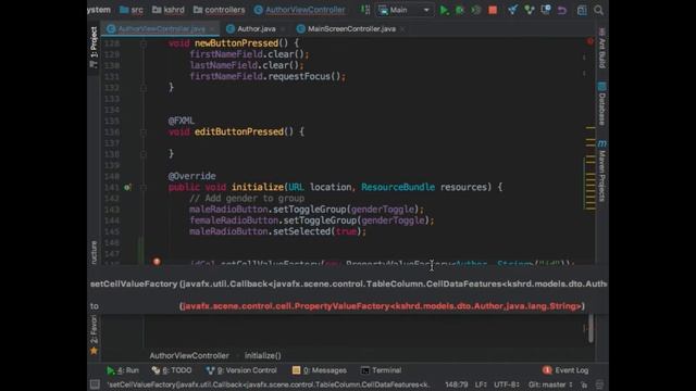 JavaFX BMS Part 6 TableView смотреть онлайн