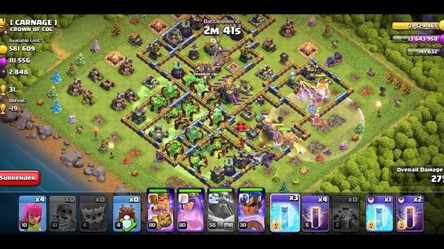 After Update!! 16 Mass Yeti + 2 Overgrowth Spell + 6 Bats Th14 Best CWL Ground Attack Strategy смотреть онлайн