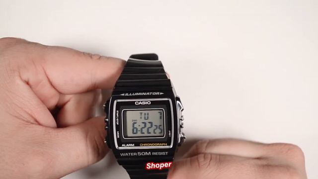 Обзор и настройка наручных часов CASIO W-215H-1A от Shoper. смотреть онлайн