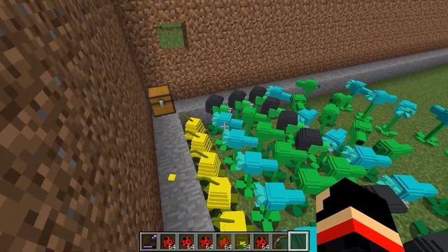 Растения VS Зомби в МАЙНКРАФТ!!! Играю с радужным человеком в MINECRAFT!!! смотреть онлайн