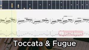 Toccata & Fugue BWV 565 - J S Bach - Guitar TAB