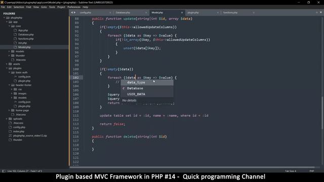 Plugin based PHP MVC Framework from scratch #14 | Model class 2 | Quick programming tutorial смотреть онлайн