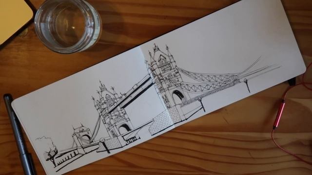 How to Sketch Tower Bridge | Urban Sketching Style | London Landmarks Series смотреть онлайн