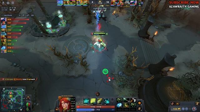 WTF Fountain Rampage 7.35 Safelane Hard Carry Infinite Raining Crit DPS Windranger Dota 2 смотреть онлайн