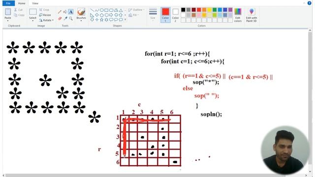 Q print in star pattern|| Star Pattern program Java || CodingWithved || coding Ved ||Alphabet Print смотреть онлайн