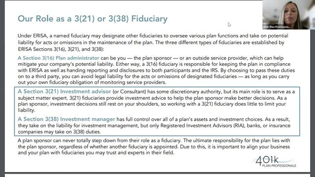 Fiduciary Training for Retirement Plan Sponsors смотреть онлайн