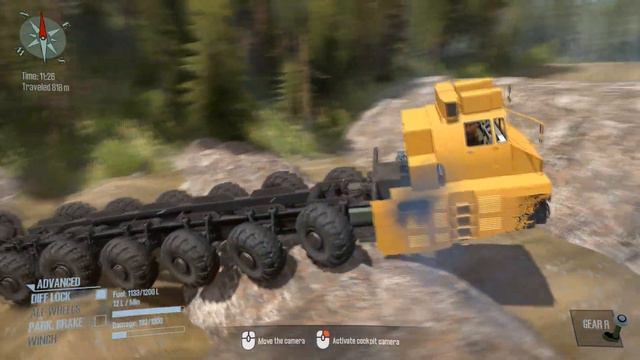 Spintires: MudRunner - World's Longest Truck Test On A Difficult Track