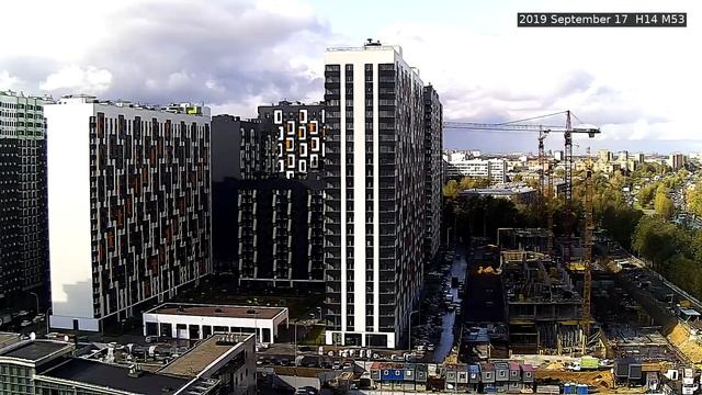 Стройка ЖК Летний сад (1 камера) 17 сентября 2019 г смотреть онлайн