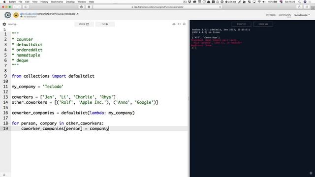 video10 7 Some interesting Python collections смотреть онлайн