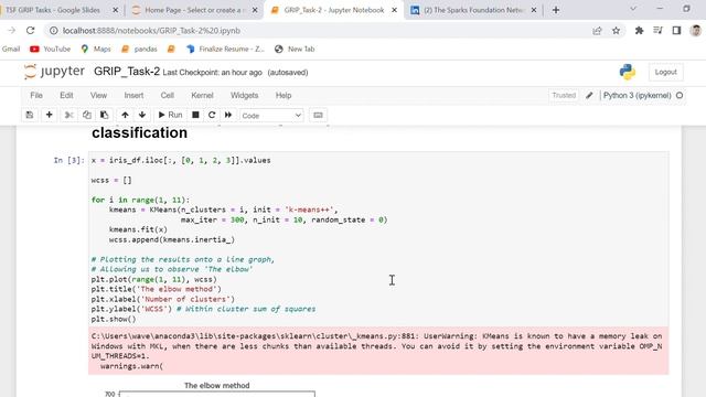 The Spark Foundation GRIP Task-2 Prediction using Unsupervised Machine Learning смотреть онлайн