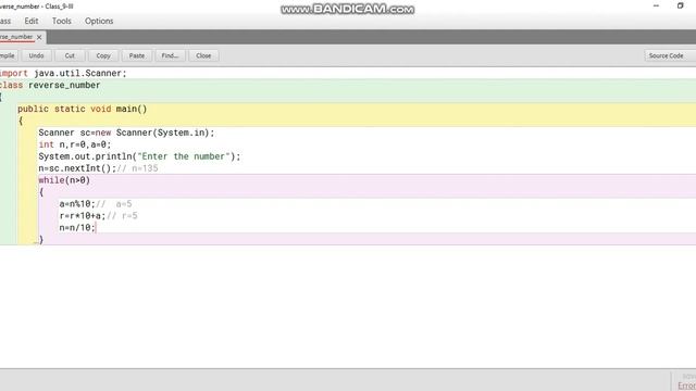 Reverse Number in java смотреть онлайн