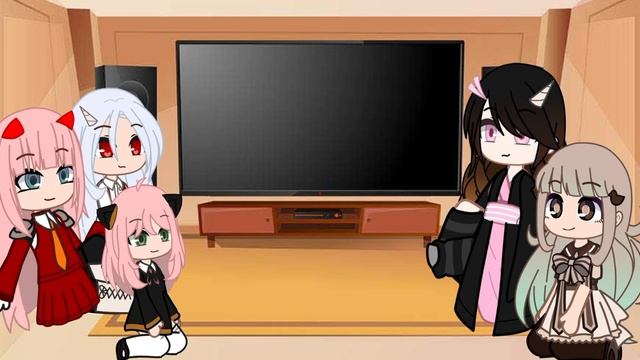 my favorite anime girls react to each other || anya, nezuko, eri, zero two yashiro || READ DESC✨? смотреть онлайн