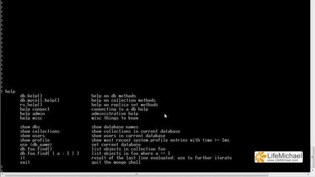 The MongoDB help() Function 1/2 смотреть онлайн