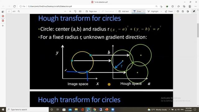 How Circle Hough Transform works شرح عربي смотреть онлайн