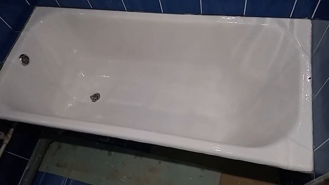 Реставрация ванн. Покраска ванны эмалью или жидкий акрил. Покрасил ванну. Как бы наливной акрил. смотреть онлайн