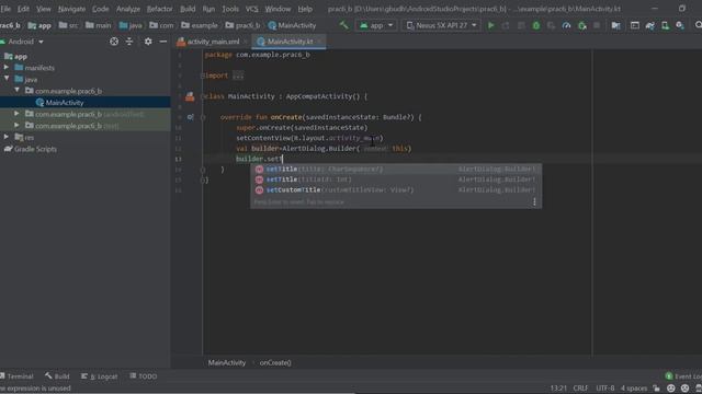 TYIT Android Prac - Alert Dialog смотреть онлайн