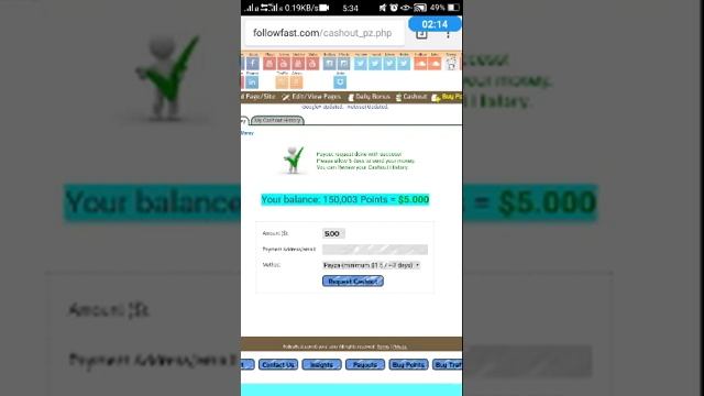 Followfast Payment proof 5Dollar cashout смотреть онлайн