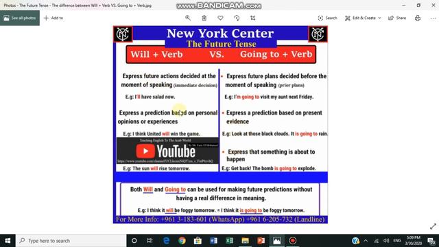 Video # 7 - The Future Tense. (going to + Verb) (will + Verb). الشرح باللغة العربية смотреть онлайн