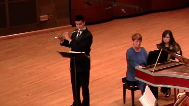 JS Bach Sonata for flute C Major смотреть онлайн