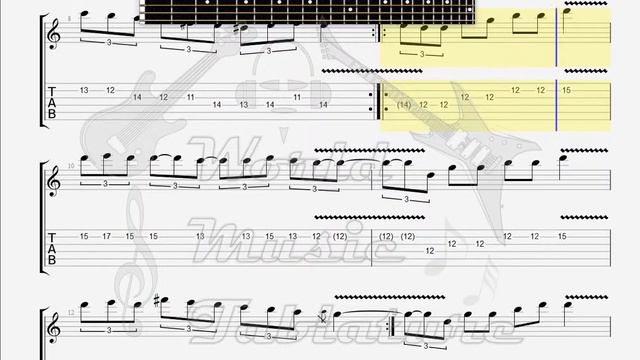 Dream Theater Tarantelle GUITAR TAB смотреть онлайн