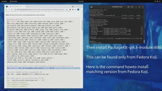 Install Adobe Reader on Fedora 34/33 смотреть онлайн