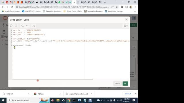 How to Run Oracle 11g Reports from Oracle Apex смотреть онлайн