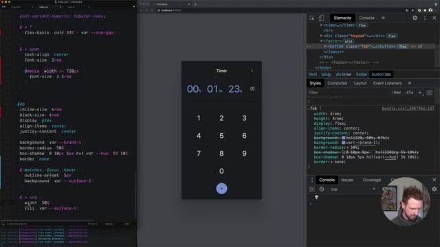 Timer App v2 - CSS Layout with Grid and Flexbox смотреть онлайн