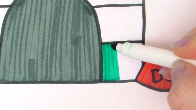 Learn How to Draw Dog House | Teach Drawing for Kids and Toddlers Coloring Page Video смотреть онлайн