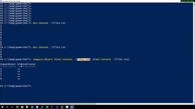 How to Compate the content of 2 files with Powershell смотреть онлайн