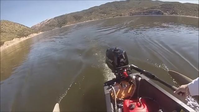 Old Town Canoe,  4 Hp Mercury,  Expandacraft.com Outriggers. Maiden Voyage