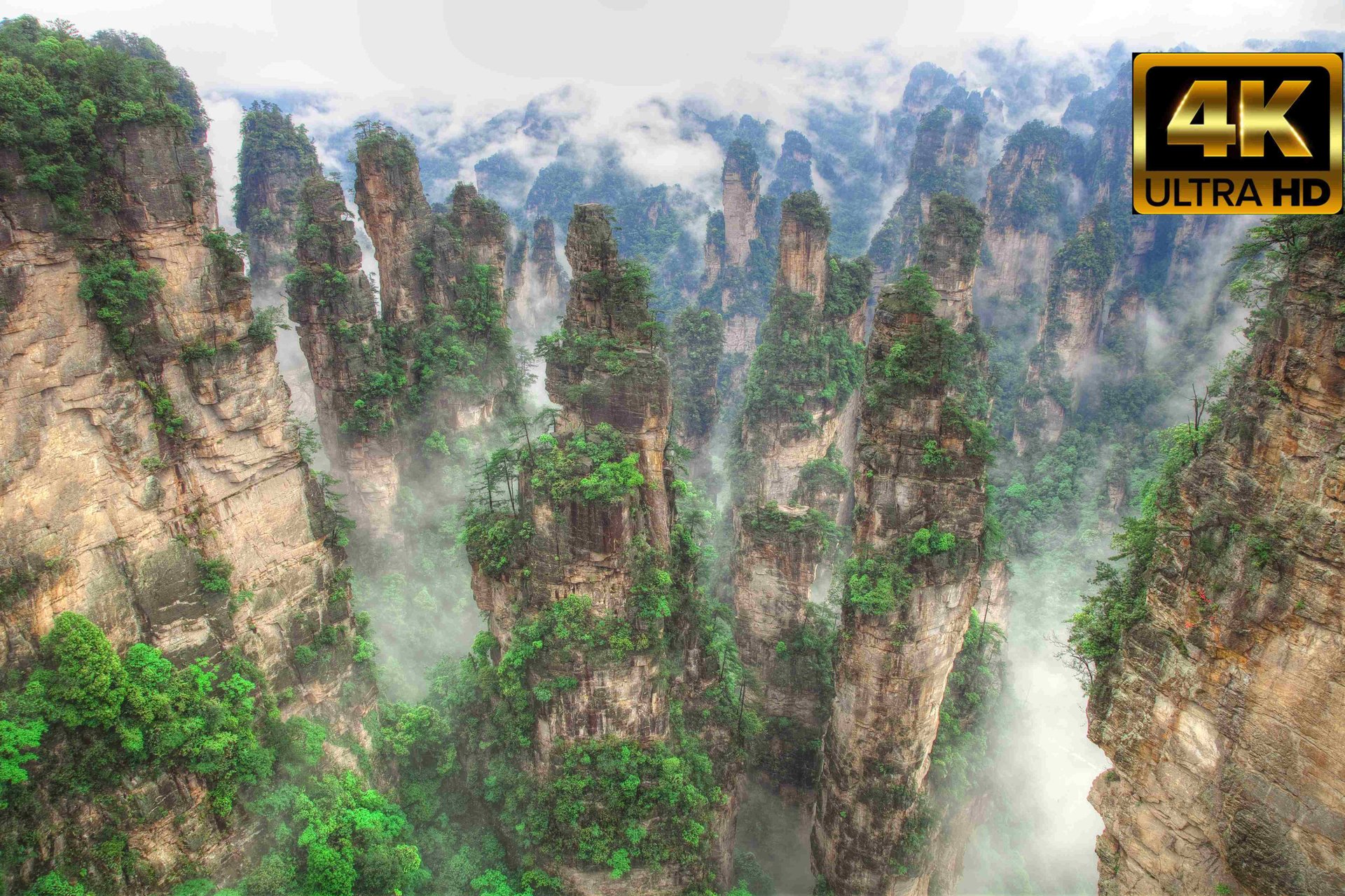 Гора Аватар и живописный район Улинъюань, Чжанцзяцзе, Китай [Удивительные места 4K] смотреть онлайн