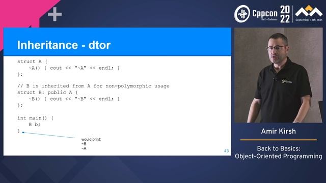 Back to Basics: Object-Oriented Programming in C++ - Amir Kirsh - CppCon 2022 смотреть онлайн