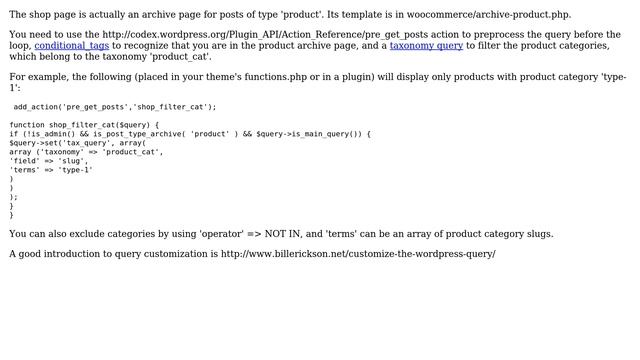 Wordpress: Display products from specific category in shop page (3 Solutions!!) смотреть онлайн