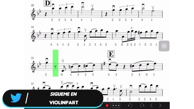 TANGO / POR UNA CABEZA /partitura violino/ violin sheet easy violin sheet / Carlos Gardel смотреть онлайн
