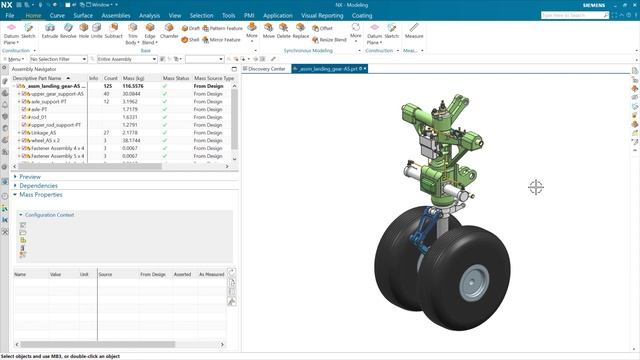NX Assembly Mass Properties: MassPropRollup Attributes for all Parts [NX 2212] смотреть онлайн