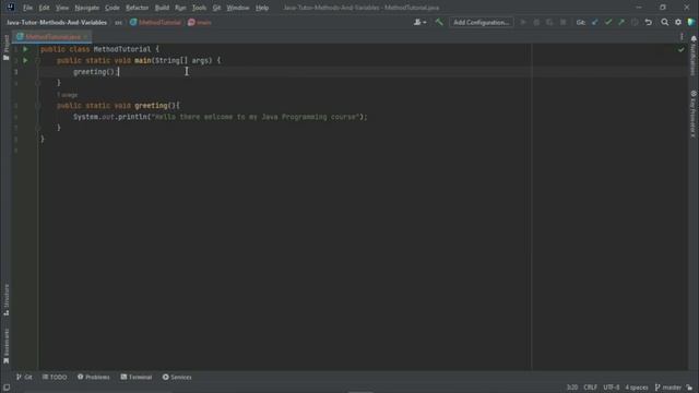 Java Introduction To Methods смотреть онлайн