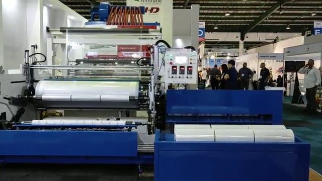 65 90 65-1850 fully automatic stretch film making machine in 2019 Propack Africa exhibition смотреть онлайн