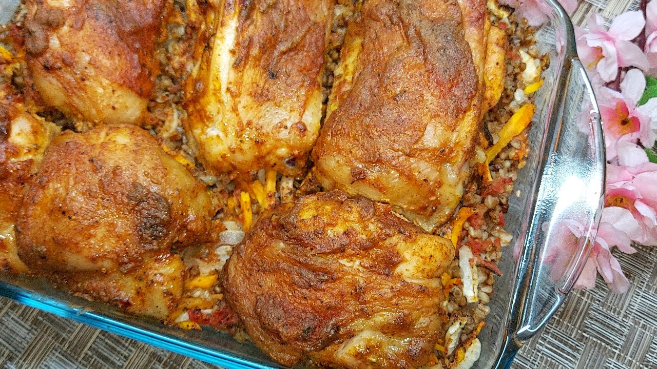 Не нужно стоять у плиты. Приготовьте Быстрый ужин в духовке. Куриные бедра с гречкой Простой рецепт смотреть онлайн