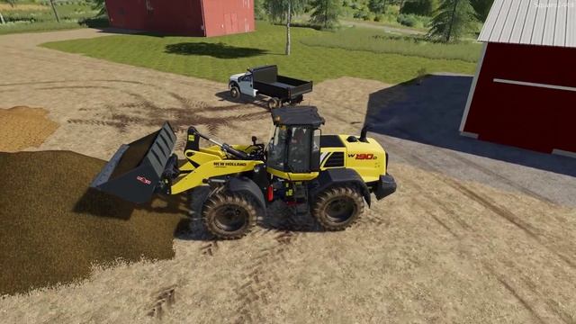 Skidsteer Spreading Compost | Landscaping | New Dump Truck | 2016 Duramax | Farming Simulator 19 смотреть онлайн