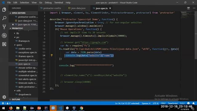 Json file reading protractor - 18 Dec 2018 смотреть онлайн