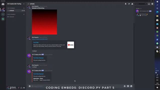 Discord.py - Part Five: Coding Embeds смотреть онлайн