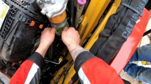 Cat 434, первое ТО.