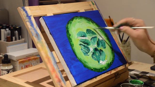 Cucumber Oil Painting on Canvas • Time Lapse смотреть онлайн