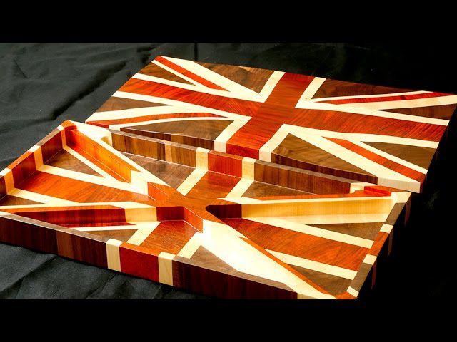Шкатулка с крышкой в виде развевающегося флага "Union Jack" смотреть онлайн