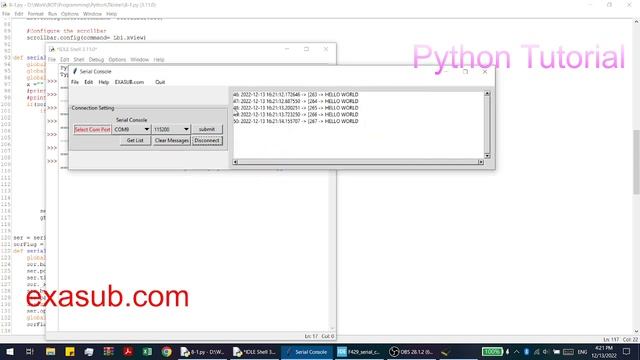 How to make UART Serial Console using Pyserial, Tkinter in python смотреть онлайн